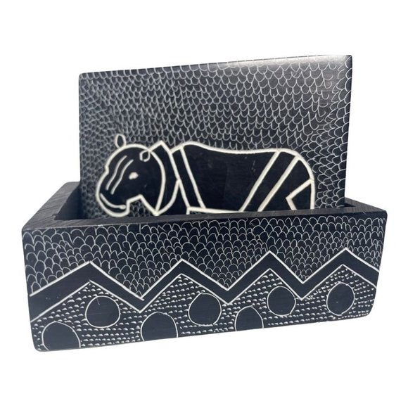 handmade Other - Genuine African Besmo Product Hand Carved In Kenya Dresser Box jewelry landscape